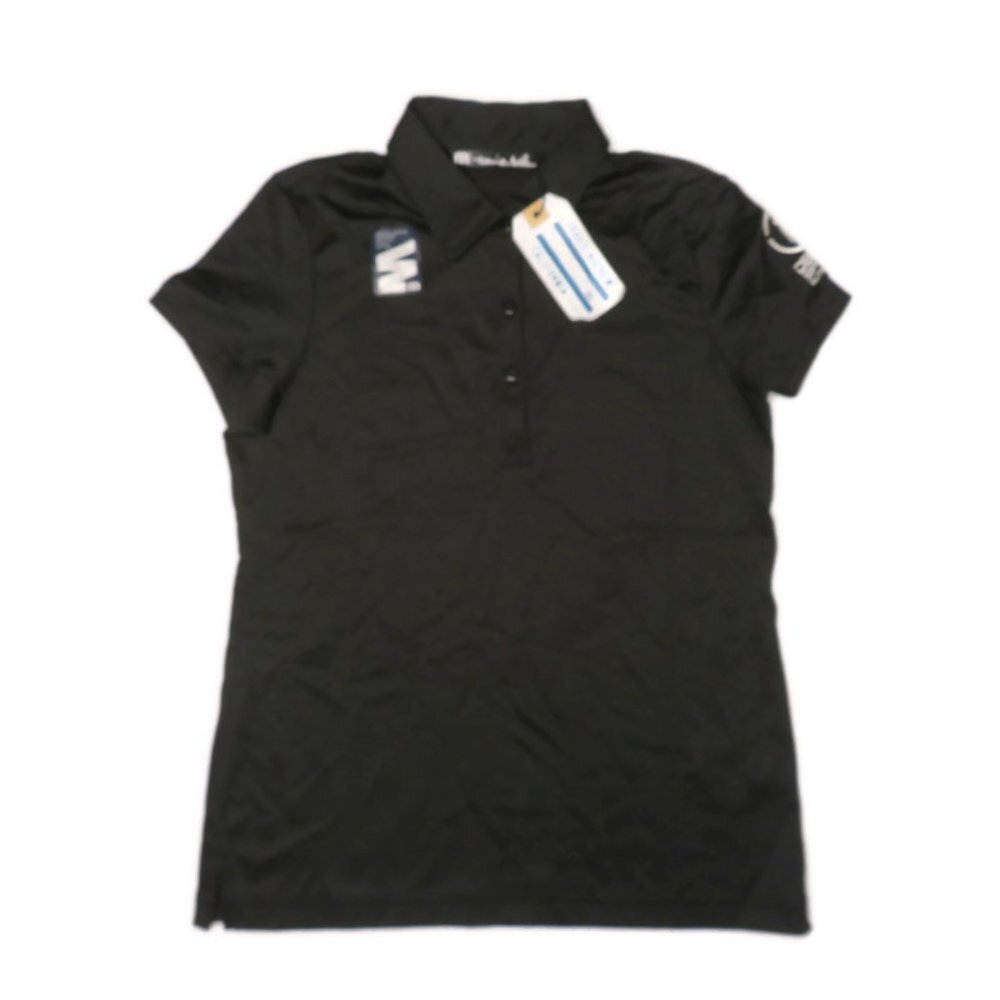 Travis Mathew Polo Shirt Womens Small Black Short Sleeve NWT Pima Cotton Poly‎